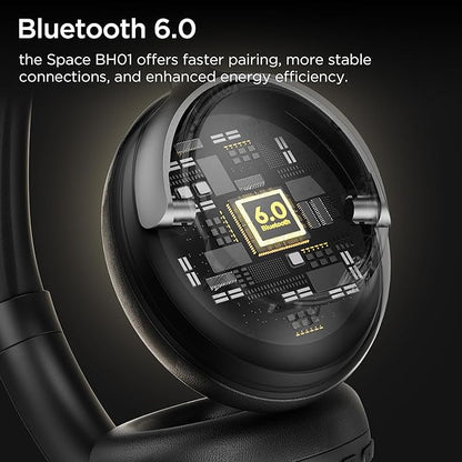 Hybrid Active Noise Cancelling Headphones: Wireless Over Ear Bluetooth 6.0 Headphones, 120H Playtime Lightweight Bluetooth Headset with Mic, Hi-Fi Deep Bass, Foldable for Travel, Work, Home Office
