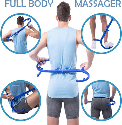 Body Back Buddy Classic USA Made Handheld Full Body Massage Cane Pressure & Trigger Point Massage Tool for Deep Tissue Pain Relief - Dual Massage Hooks for Back, Shoulder, Neck. Manual Back Massager