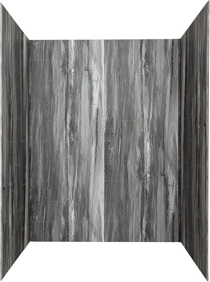 Palisade 78in x 60in x 36in Waterproof Vinyl Shower Surround Kit with Accessories in Urban Cliff