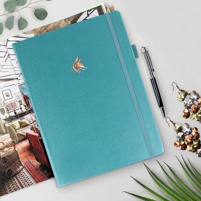 Clever Fox Planner Pro Premium – Luxurious Weekly & Monthly Planner with Budget Organizer for Productivity & Goals, Undated, A4 (Aquamarine)