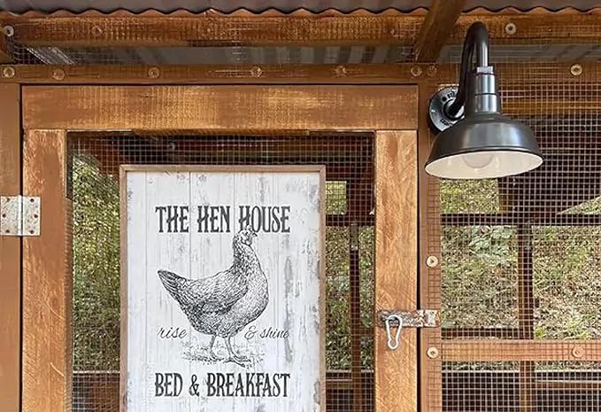 Steel Lighting Co. Hawthorne Barn Light | Outdoor Wall Mounted | 8 inch Dome | 23 inch Gooseneck| Small Farmhouse Light Made in America | Black Exterior/White Interior