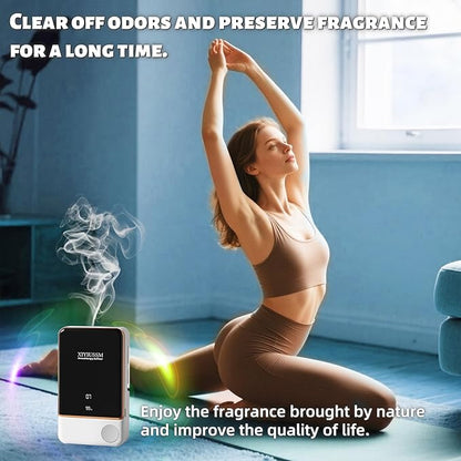 Waterless Essential Oil Diffuser for Home & Office Cordless Battery Operated Aroma Diffuser with 7 Mist Levels, Ultrasonic Air Freshener for Large Rooms Bedroom Bathroom Car Small & Portable