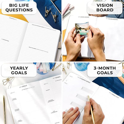Clever Fox Planner Premium Edition – Undated Luxurious Weekly & Monthly Planner to Increase Productivity and Hit Your Goals – Organizer – Start Anytime, A5, Lasts 1 Year, Pearl (Weekly)