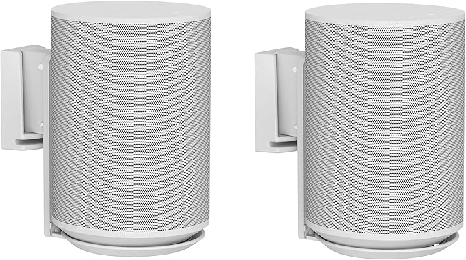 ynVISION.DESIGN Adjustable Wall Mount Compatible with Sonos ERA 100 Speaker - White 2 Pack