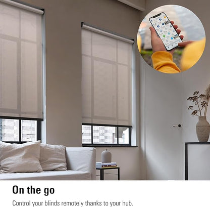 Eve MotionBlinds (Matter) Upgrade Kit for Roller Blinds – Motor to Upgrade existing Indoor Blinds, Open/Close Automatically, Control via Voice/app, Schedules & Scenes, Requires Thread Border Router