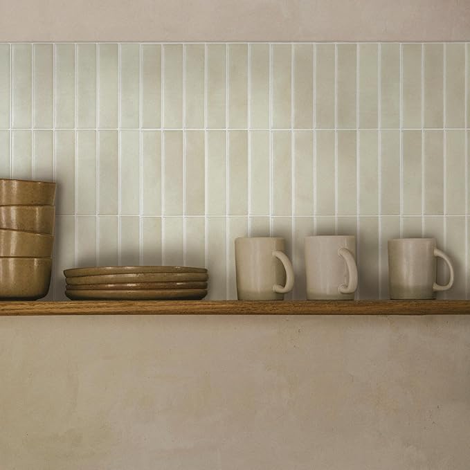 SMART TILES Peel and Stick Backsplash - 5 Sheets of 11.43" x 9" - 3D Adhesive Peel and Stick Tile Backsplash for Kitchen, Bathroom, Wall Tile