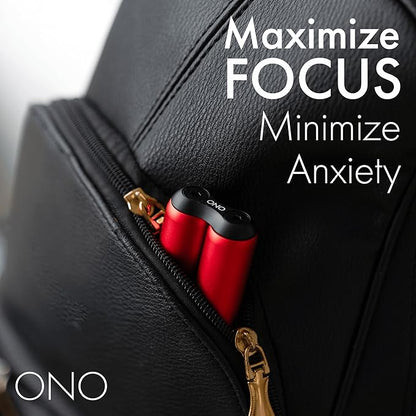 ONO Roller - Handheld Fidget Toy for Adults | Help Relieve Stress, Anxiety, Tension | Promotes Focus, Clarity | Compact, Portable Design (Red, Junior Size - Aluminum)
