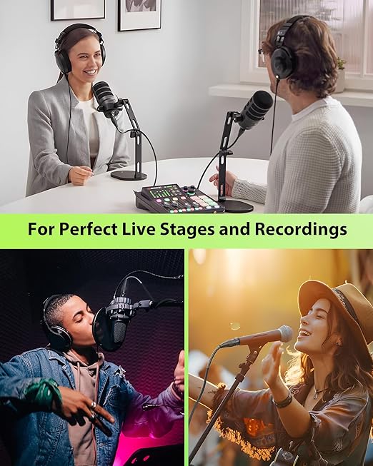 XLR Cables 25ft 2 Pack, 20 AWG, Kevlar-Reinforced Nylon Braided Microphone Cable, Professional Gold-Plated Rean Connectors from Neutrik, Mic Cable, Shielded and Balanced XLR Male to Female Cord