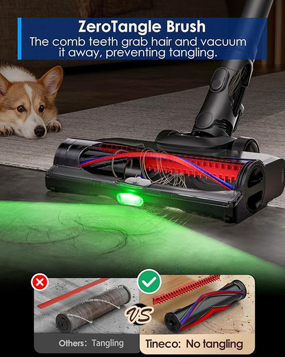 Tineco Pure ONE Station 5 Pro Cordless Smart Stick Vacuum, Automatic Dust Collection,Full-Path Self-Cleaning, 200AW Powerful Suction,ZeroTangle Brush, Up to 100 Minutes Runtime,ClogLess System