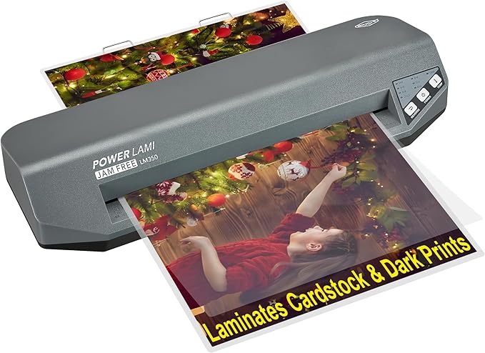 SINCHI 13" Commercial Laminator | 3–10 Mil, 4-Roller, 48s Warm-Up, 17s/Sheet, Heavy Duty No-Jam Design, Works with Cardstock & Dark Prints, Includes 10 Sheets, Ideal for Office, School & Business