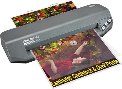 SINCHI 13" Commercial Laminator | 3–10 Mil, 4-Roller, 48s Warm-Up, 17s/Sheet, Heavy Duty No-Jam Design, Works with Cardstock & Dark Prints, Includes 10 Sheets, Ideal for Office, School & Business