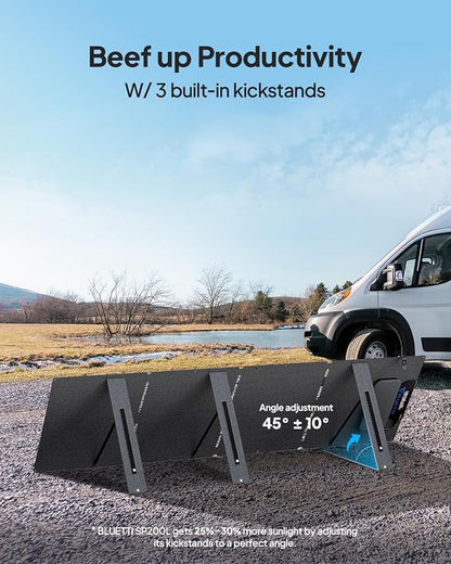 BLUETTI Elite 100 V2 Solar Generator with 200W Solar Panel (Ships Separately), Portable Power Station 1024Wh w/ 4 1800W AC Outlets, 35% Smaller, Ideal for Camping, Emergencies, Backup Power