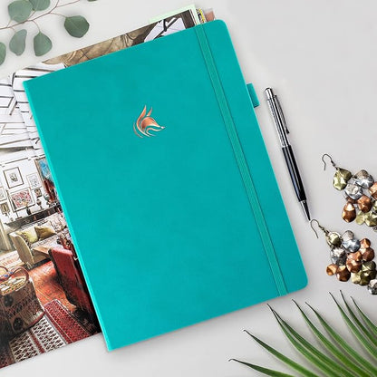 Clever Fox Planner Pro Premium – Luxurious Weekly & Monthly Planner with Budget Organizer for Productivity & Goals, Undated, A4 (Viridian)