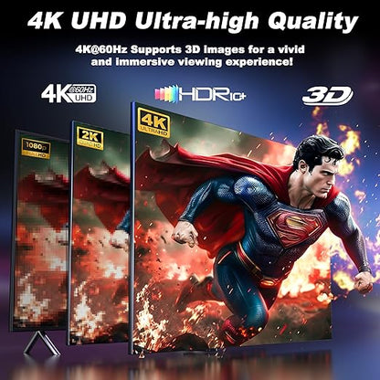 JCHICI HDMI Switch 3 in 1 Out, 4K@60Hz Switcher Splitter, Auto-Switching HDMI 2.0 Switcher with Remote, HDCP 2.2/HDR/3D, Works with PS5/PS4/Switch/Xbox/PC