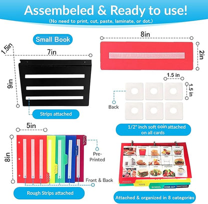 Visual Communication Book,162 ASD Photo Picture Cards: Autism Language Vocabulary, Speech Articulation Therapy, ADHD & Apraxia Learning
