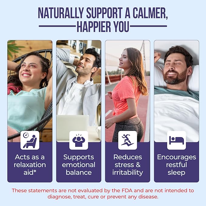 Nature's Nectar Anxiety and Stress Relief Supplements – Keep Calm Capsules with Ashwagandha, GABA, Magnesium & 5-HTP – Nervousness & Irritability Mood Supports Relaxation Lemon Balm 60 Filled Capsules
