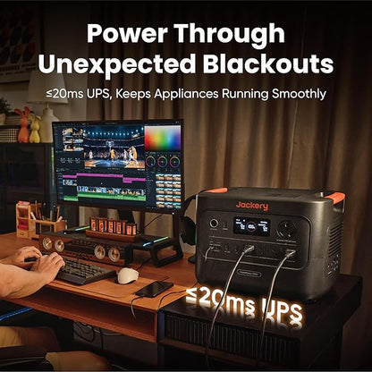 Jackery HomePower 3000 Portable Power Station with DC-DC Alternator Charger, 3600W (Surge 7200W) Output, 3072Wh LFP Solar Generator, Essential Backup for Home Use, Power Outage, Emergencies, RVs