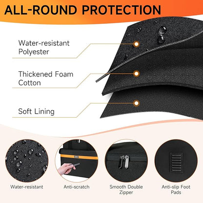 Carrying Case Compatible with Jackery Explorer 500/ECOFLOW River/River Pro/BLUETTI EB3A/GRECELL T500 Portable Power Station,Waterproof Travel Storage Bag for Charging Cable and Accessories(Bag Only)