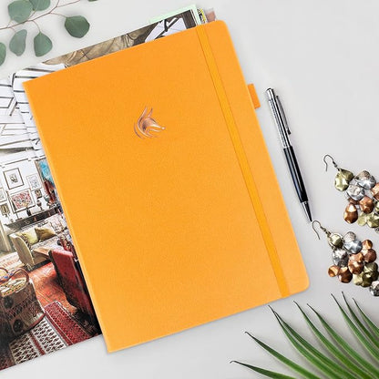 Clever Fox Planner Pro Premium – Luxurious Weekly & Monthly Planner with Budget Organizer for Productivity & Goals, Undated, A4 (Amber Yellow)
