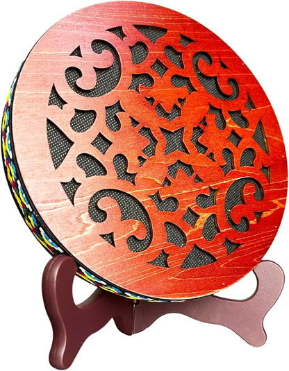 8'' Water Stream Drum | Rain Disk "Water-Fall" | Instrument for Sound Therapy | Ocean Drum | Sonic Energy Wave Drum | Yoga Meditation | Release Pressure | Music Healing Instrument (With Display Stand)
