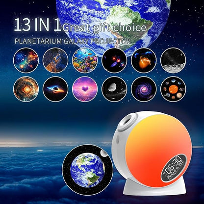 Galaxy Projector,Flevo Star Projector,Bedroom Night Light for Kids and Timer,Home Planetarium with Remote Control,13 Film Discs 4K HD,for Kids Bedroom Ceiling Home Living Room Decor Birthday Gifts