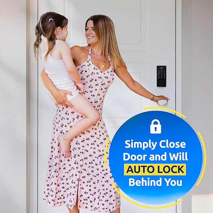 LOCKSTAR® Smart Door Lock • Keyless Entry Deadbolt Door Lock • Multiple Entry Methods – APP • Fingerprint Touch ID • Keypad Code • Card FOB • Traditional Key • Smart Home Devices