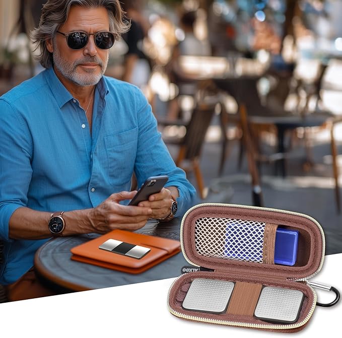 Heart Monitor Case Compatible with AliveCor Kardia Mobile ECG/for KardiaMobile 6L for Apple and Android Device - CASE ONLY (Brown)