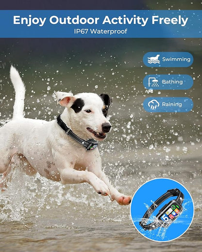 Dog Bark Collar 1-Second Quick Bark Stopping, Smart Humane Training Collar with Beep Vibration & Shock, Rechargeable Ultra-Light, IP67 Waterproof, 5 Adjustable Sensitivity for Small/Medium/Large Dogs