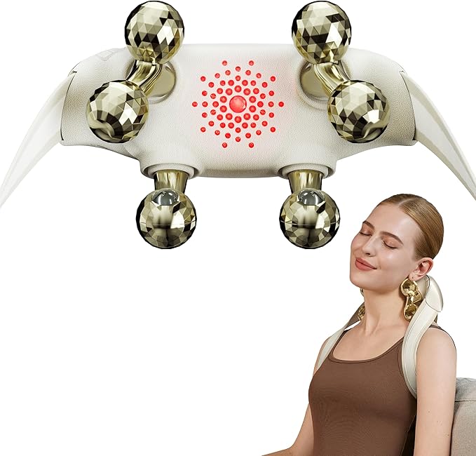 SKG Neck Massager for Pain Relief Deep Tissue Shiatsu Cordless Neck and Shoulder Massger with Heat Birthday Gifts for Men Women Dad Mon Grandpa H7 Ultra E