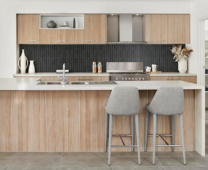 SMART TILES Peel and Stick Backsplash - 5 Sheets of 11.43" x 9" - 3D Adhesive Peel and Stick Tile Backsplash for Kitchen, Bathroom, Wall Tile