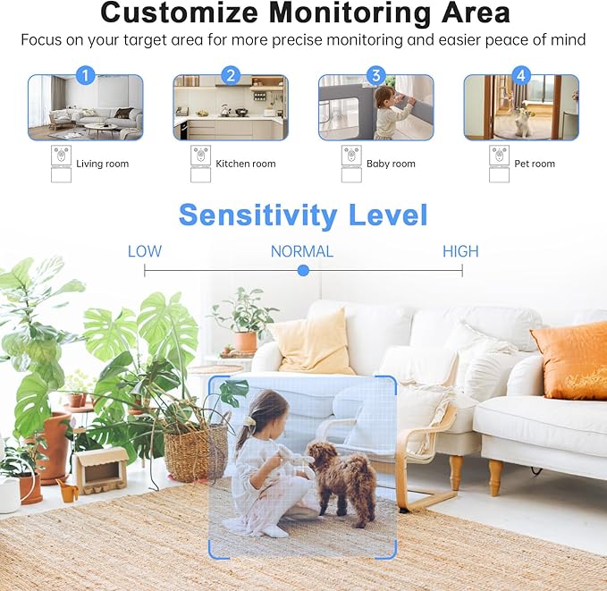 Indoor Camera - 5G&2.4G WiFi Camera for Home Security,2K Security Cameras for Dog/Pet/Baby Monitor, 360°Pan/Tilt,2-Way Audio, AI Motion Tracking,24/7 Recording,911 Alert,Color Night Vision (2PCS)