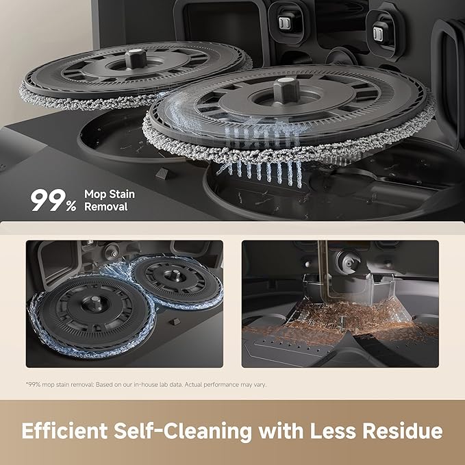 DREAME L40 Ultra Gen 2 Robot Vacuum and Mop with 25,000Pa Suction, Extendable Side Brush and Mop, All-in-One Self-Emptying & Cleaning Dock, Voice & App Control, Black