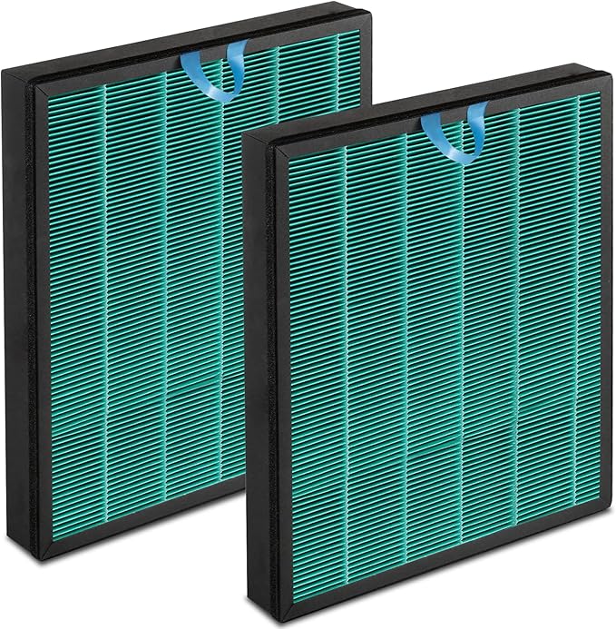 NXBHG Vital 100S Toxin Absorber Replacement Filter Compatible with Levoit Smart WiFi Vital 100S Air Puri-fier, 3-in-1 Filter and High-Efficiency Activated Carbon Filter, Vital 100S-RF, 2 Pack.