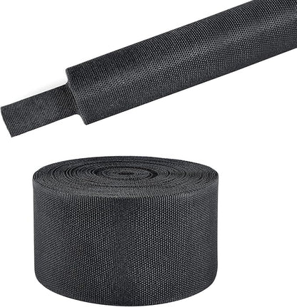 Sonoreboom 2 in 1 Heat Shrink Braided Sleeving Fabric Tubing-Ideal fit Irregular Shape Hose/Cable/Wire (32FT, 2"(50mm))