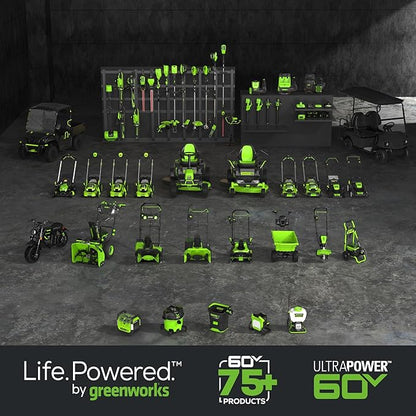 Greenworks 60V 550 CFM Brushless Backpack Blower, 5.0Ah Battery and 6A Charger