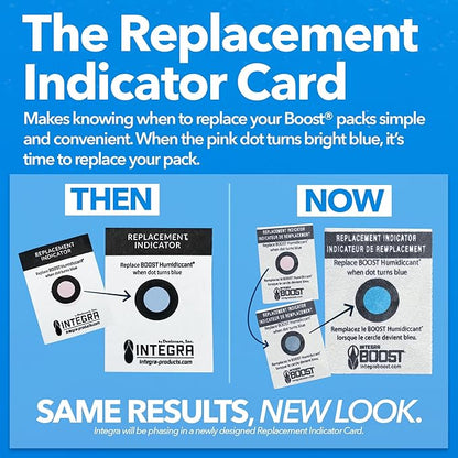 62% RH Level - 8 Gram Size - Two-Way Humidity Control Pack - Incl. Replacement Indicator Cards - Food Storage & Herbs Moisture Balancer for Up to 1oz (Pack of 144)