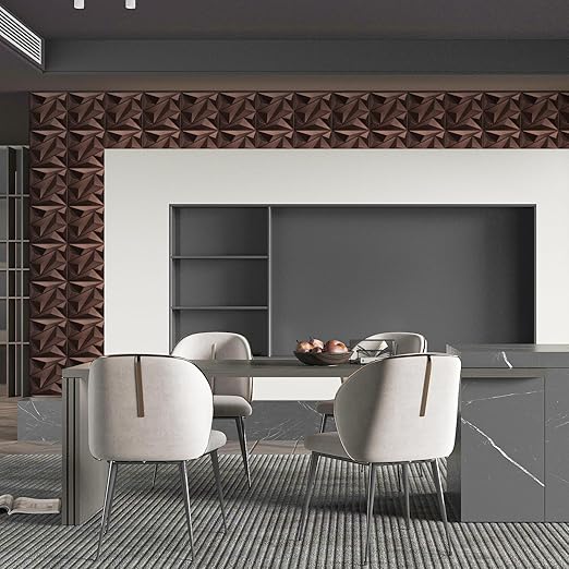 Art3dwallpanels Antique Copper 33 Pack 3D Wall Panels for Interior Decor, PVC Textured Wall Panels 12''x12'' Cover 32.Sq.Ft.Antique Copper