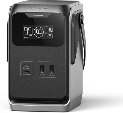EF ECOFLOW TRAIL 200 DC Portable Power Station, 192Wh LiFePO4 Battery, Solar Generator, 220W DC Output, Compact Power Bank for Camping, Travel, Outdoors, and Emergency Use