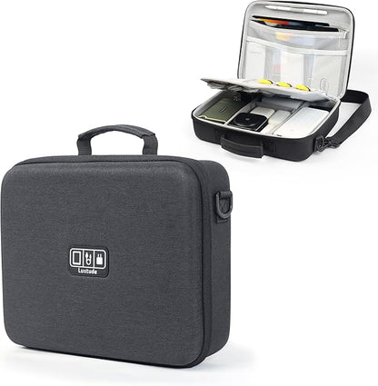 Luxtude Electronics Organizer Travel Case, Hard Case for Electronics, Hard Tech Bag (Black, Large)