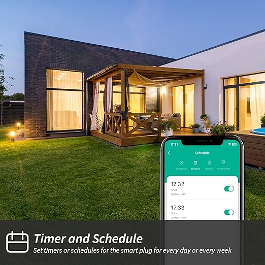 Minoston Outdoor Outlet, WiFi Smart Plug in Energy Monitoring, 2.4Ghz Wi-Fi Plugs, Compatible with Alexa and Smart Life, IP65 Waterproof Outlet 15A (MP22WP)