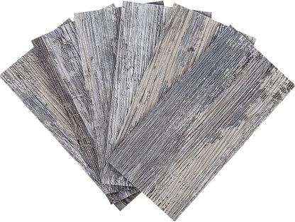 Art3d 102-Piece Peel and Stick Tile Backsplash for Kitchen Bathroom, 3in. x 6in. Stick on Subway Tile Distressed Wood Plank