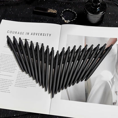 Aozora Pens Bulk 30 Pack Black Click Pens No Bleed Wholesale Retractable Ballpoint Pens Medium Point,Smooth Ink Pens for Journaling School Office Supplies 1.0MM Black Ink