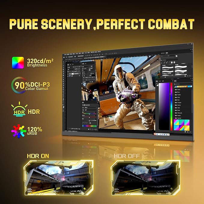SANSUI 24.5 Inch 200Hz Gaming Monitor, FHD 1080P Fast IPS PC Gaming Monitor, 2 x HDMI2.0, 1 x DP1.4, FreeSync,128% sRGB HDR VESA Mountable (ES-G25X1, One HDMI Cable Included)