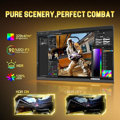 SANSUI 24.5 Inch 200Hz Gaming Monitor, FHD 1080P Fast IPS PC Gaming Monitor, 2 x HDMI2.0, 1 x DP1.4, FreeSync,128% sRGB HDR VESA Mountable (ES-G25X1, One HDMI Cable Included)