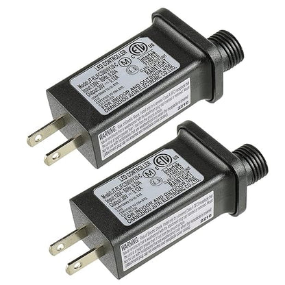 SIGANDG 30V 3.6W LED Transformer Replacement Class 2 Power LED Controller with 8 Modes Supply for Christmas String Light Inflatable Decorations IP44 Waterproof Low Voltage Transformer (2 Pcs)