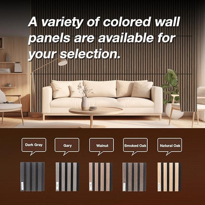 NeatiEase Wood Wall Panels Color Samples Pack, Acoustic Slat Wall Panels for Interior Wall Decor and Noise Reduction, Decorative Slat Wall Paneling