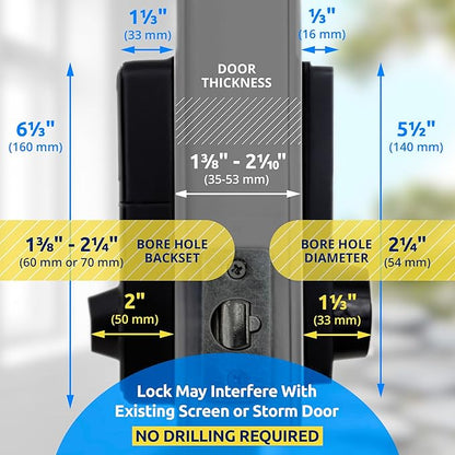 LOCKSTAR® Smart Door Lock • Keyless Entry Deadbolt Door Lock • Multiple Entry Methods – APP • Fingerprint Touch ID • Keypad Code • Card FOB • Traditional Key • Smart Home Devices