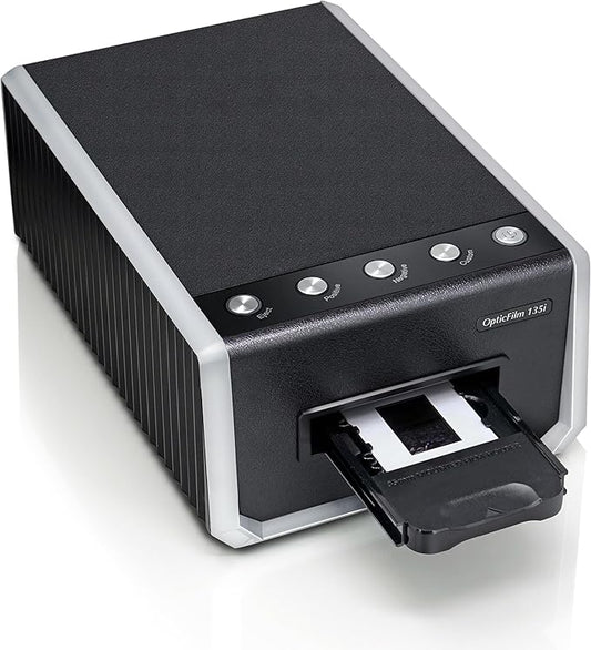 Plustek OpticFilm 135i - Automatic Film & Slide Scanner, Batch converts 35mm Slides & Film Negatives, Support 3rd Party Editing Software Export, Max. 7200 dpi