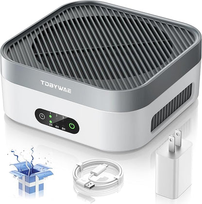 TDBYWAE Air Purifier for Home – True HEPA Filter for Pets, Smoke & Allergies | 600 Sq Ft Coverage | Ultra-Quiet & Portable for Bedroom/Travel