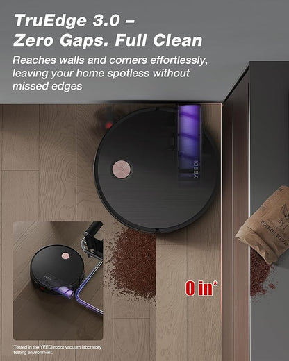 Yeedi S20 Infinity Robot Vacuum&Mop with 19,500Pa Blast Suction, PowerBoost Charging, OZMO Roller 2.0 Self-Washing, Bagless OmniCyclone Station with Hot Mop Washing&Heat Drying, AIVI 3D Navigation